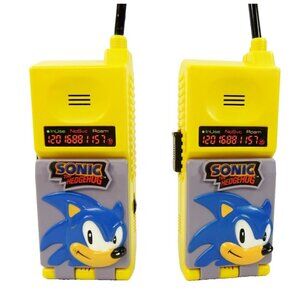 Rare Sonic the Hedgehog Flip Phone Walkie Talkies 1993 Sega Vintage Toy WORKS